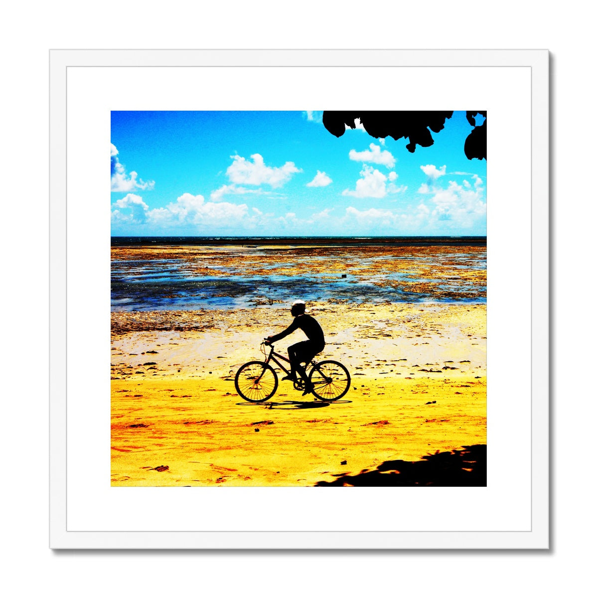Bahia Bicycle - Square Canvas  Framed & Mounted Print