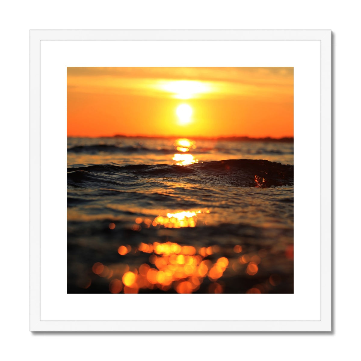Golden Sea Vibes Framed & Mounted Print