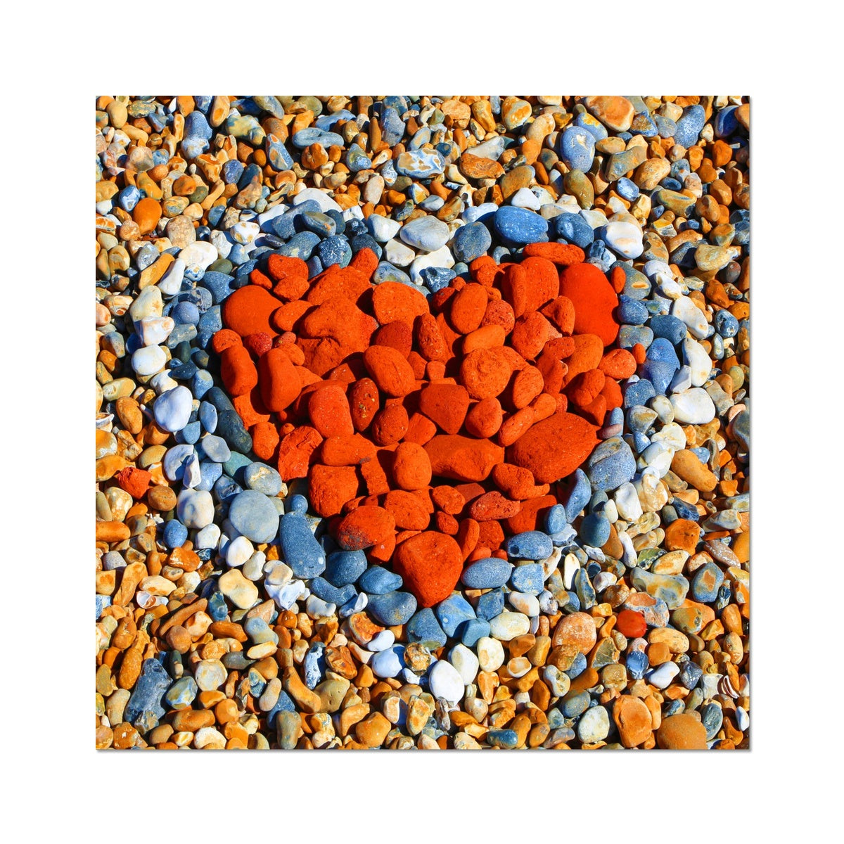 Beach Love Heart  - Photo Art Print