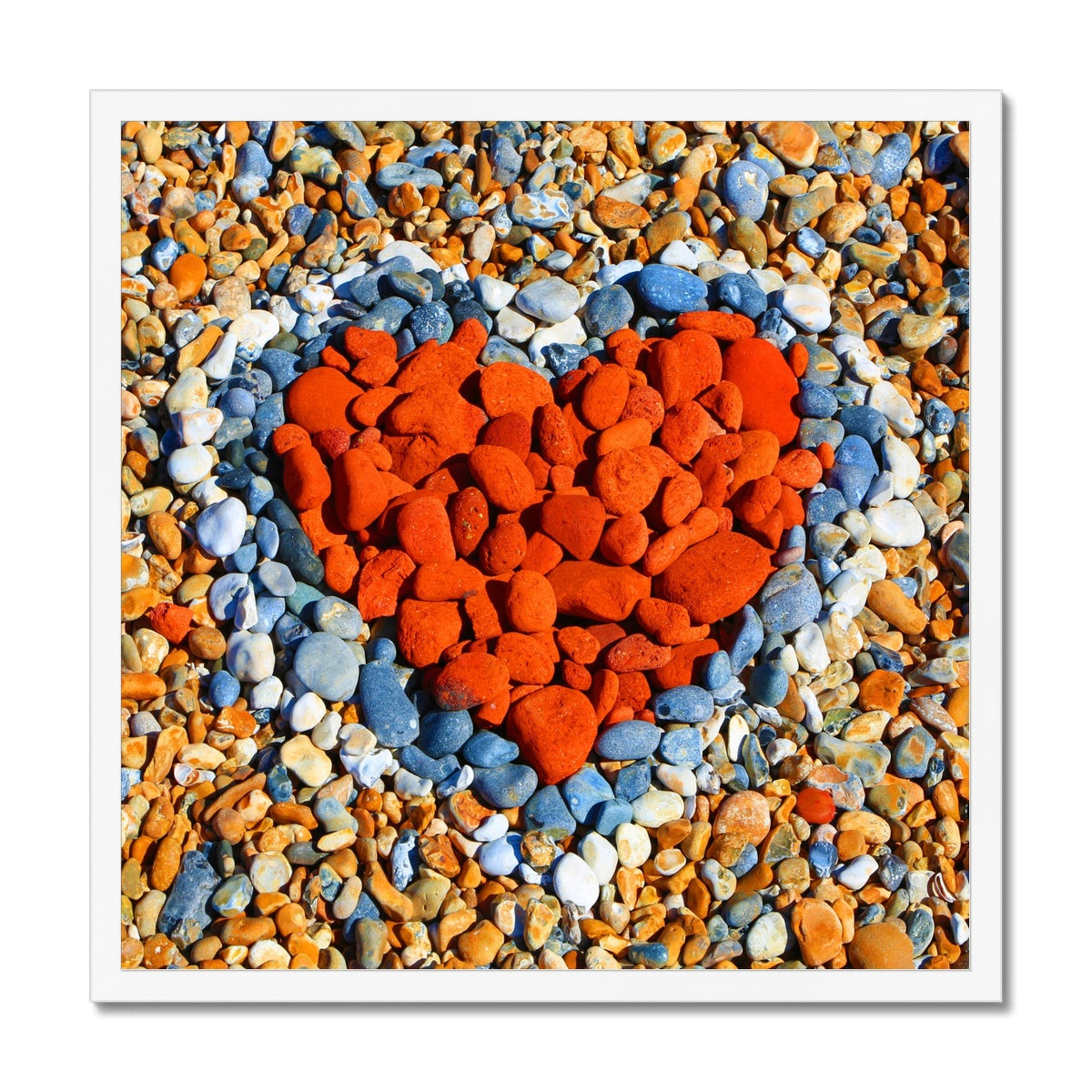 Love Heart - Brighton Beach - Framed Print