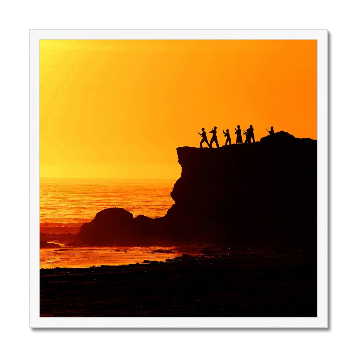 Tai Chi Sunset - Framed Print