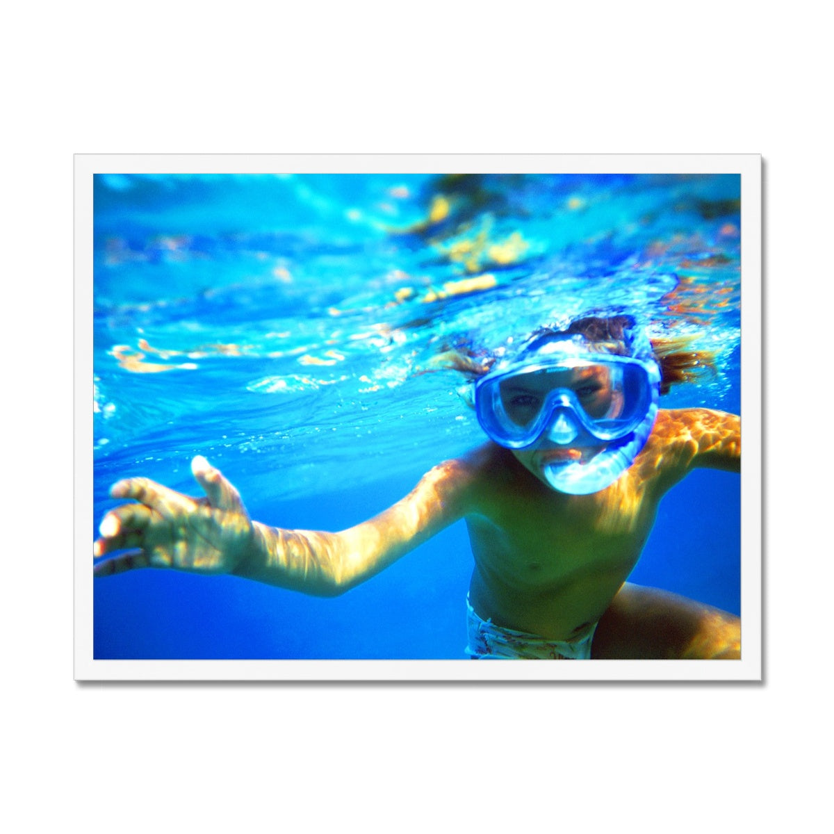 Bedouin Aqua Girl - The Red Sea - Egypt Framed Print