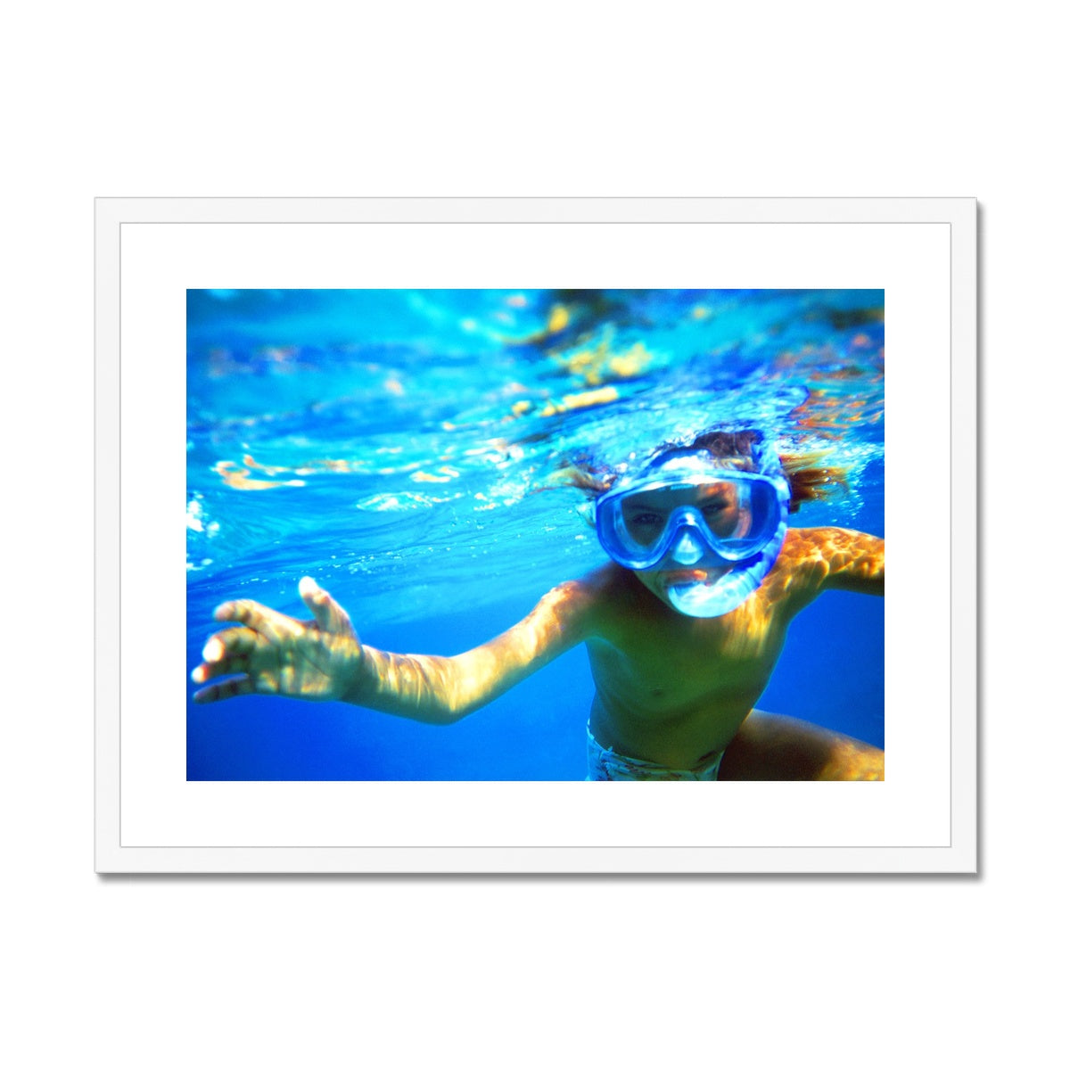 Bedouin Aqua Girl - The Red Sea - Egypt Framed & Mounted Print